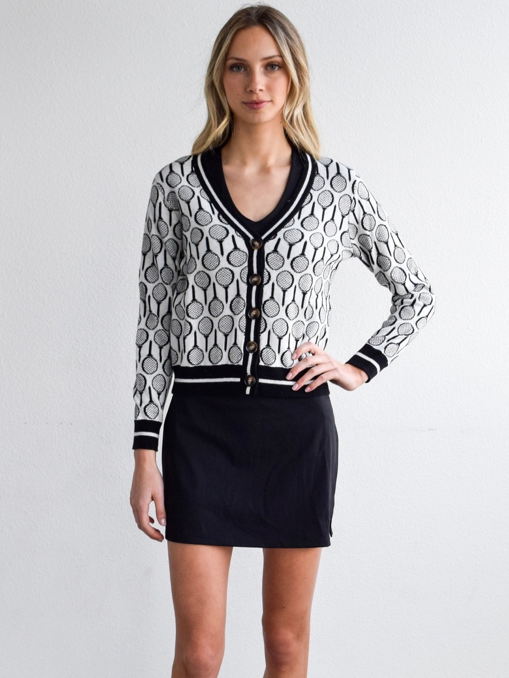 NWT Never A Wallflower Golf Ball Cardigan